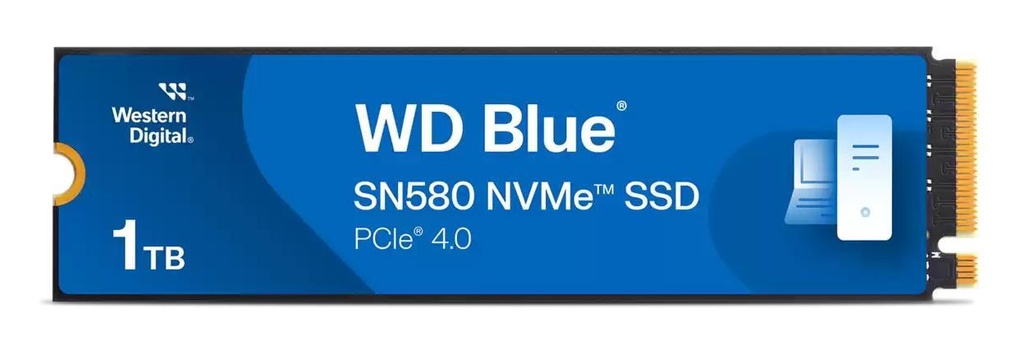 WESTERN DIGITAL Blue SN580 1 TB M.2 PCI Express 4.0 NVMe Yes Write speed 4150 MB/s Read speed 4150 MB/s 600xTBW rating B