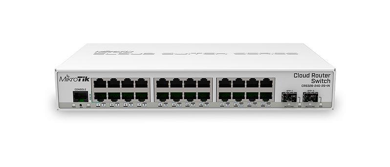 MIKROTIK CRS326-24G-2S+IN 24x10Base-T / 100Base-TX / 1000Base-T 2xSFP+ CRS326-24G-2S+IN