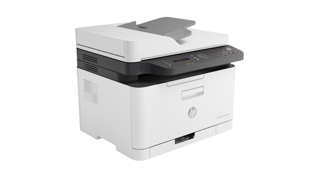 HP Color LaserJet 179fnw AIO All-in-One Printer - A4 Color Laser, Print/Copy/Scan/Fax, Automatic Document Feeder, LAN, WiFi, 18ppm, 100-500 pages per month