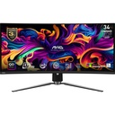 MSI 34" Curved/21 : 9 Panel QD-OLED 3440x1440 21:9 175Hz Matte 0.03 ms Swivel Height adjustable Tilt Colour Black MAG341