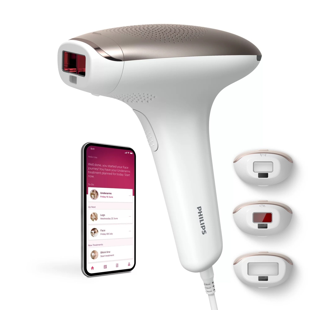 Philips Lumea Advanced IPL - Hair removal device SC1998/00, For body and facial procedures, 15 min. procedure for shins, Built-in skin tone sensor