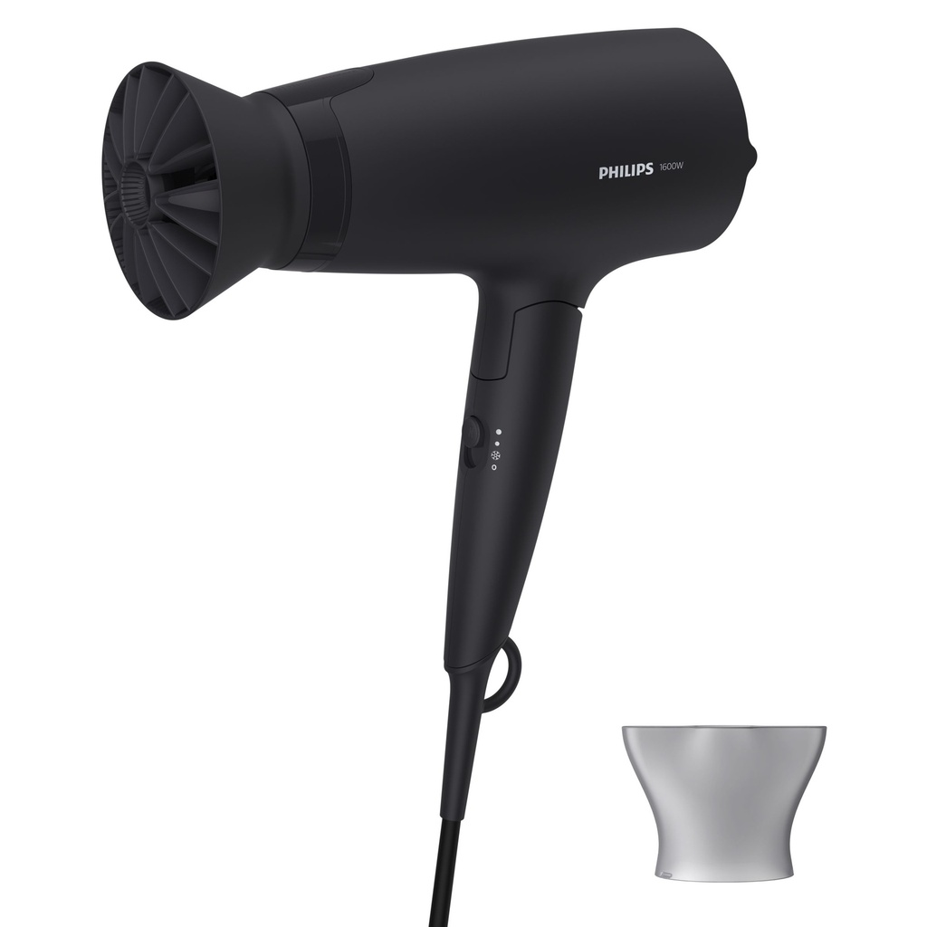 Philips 3000 Series hair dryer BHD308/10, 1600 W, ThermoProtect attachment, 3 heat & speed settings