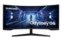 SAMSUNG Odyssey G5 34" Gaming/Curved/21 : 9 Panel VA 3440x1440 21:9 1 ms Tilt Colour Black LC34G55TWWPXEN