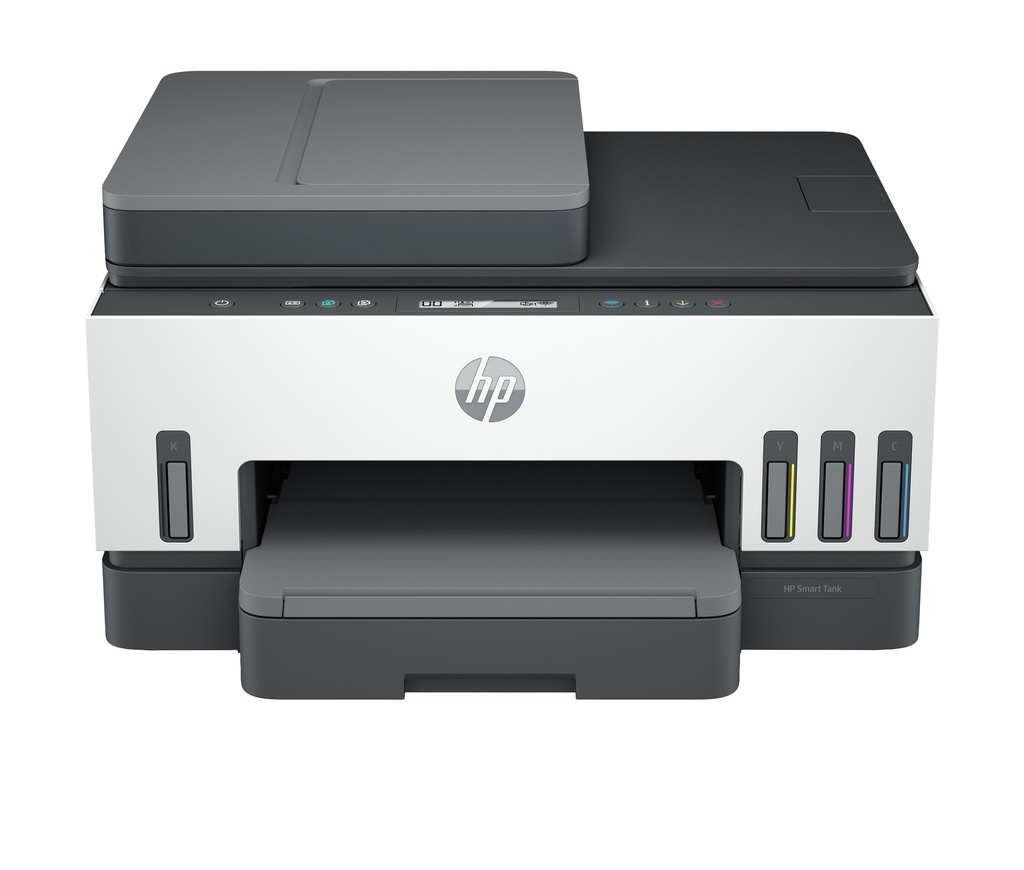 HP Smart Tank 750 AIO All-in-One Printer - A4 Color Ink, Print/Copy/Scan, Auto-Duplex, WiFi, 15ppm, 400-800 pages per month
