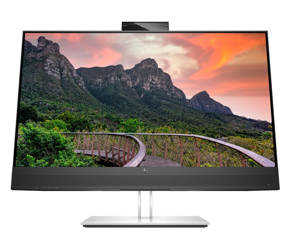 HP E27m G4 QHD Charging Conferencing Monitor - 27" 2560x1440 QHD 300-nit 75Hz AG, IPS, USB-C(65W)/HDMI/DisplayPort Daisy-Chain, 4x USB-A, speakers, 5MP webcam, RJ-45 LAN, height adjustable/tilt/swivel/pivot, 3 years