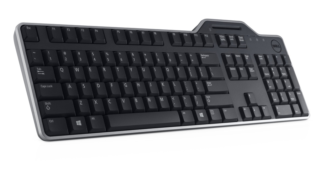 Dell Russian (QWERTY) Dell KB-813 Smartcard Reader USB Keyboard Black