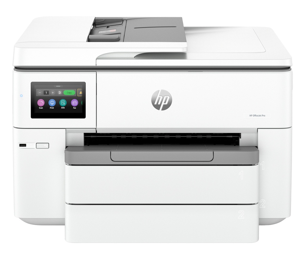 HP OfficeJet Pro 9730e HP+ Wide Format AiO All-in-One Printer - A3/A4 Color Ink, Print/Copy/Scan, Automatic Document Feeder, Auto-Duplex, Two Trays, LAN, Wifi, 22ppm, 250-1500 pages per month (replaces OfficeJet Pro 7740)