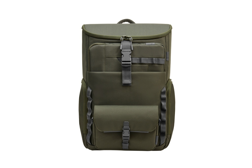 HP Modular 15.6 Backpack, 3-in-One (RFID Pouch, Backpack, Sleeve), Water Resistant with Rain Cover, Cable Pass-through, 27 Liter Capacity - Dark Olive Green