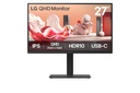 LG 27BA75QB-B 27" Panel IPS 2560x1440 16:9 100Hz Matte Speakers Swivel Pivot Height adjustable Tilt Colour Black 27BA75Q
