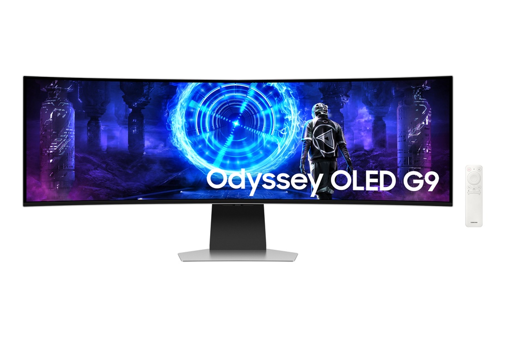 SAMSUNG 49" Gaming/Curved 5120x1440 32:9 0.03 ms Speakers Height adjustable Tilt Colour Silver LS49DG950SUXEN
