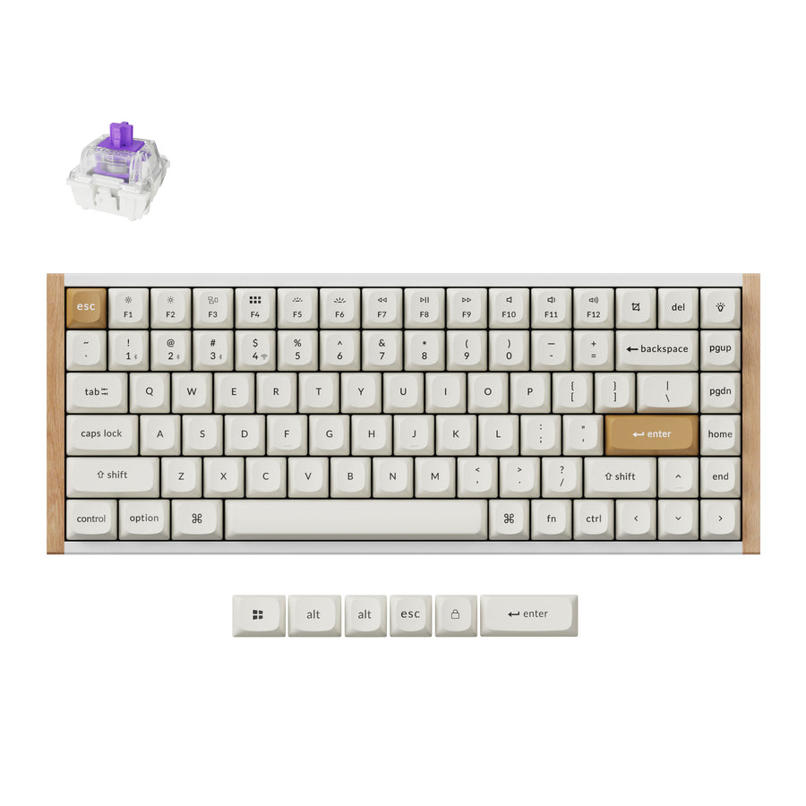Keychron K2 HE - US Layout - Hot-Swappable Gateron Magnetic Nebula - White Wireless Keyboard