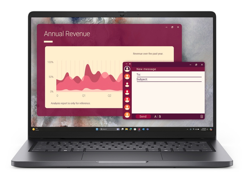 Dell Pro 14 PC14250/C5 120U/16GB/512GB SSD/14.0" FHD+/Integrated/FgrPr/FHD/IR Cam/Mic/WLAN + BT/US Backlit Kb/3 Cell/W11Pro/3yrs Prosupport