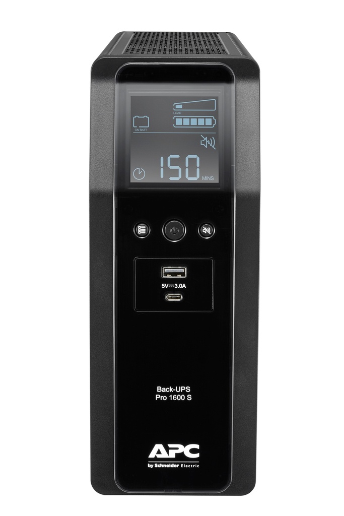 Back UPS Pro BR 1600VA, Sinewave,8 Outlets, AVR, LCD interface