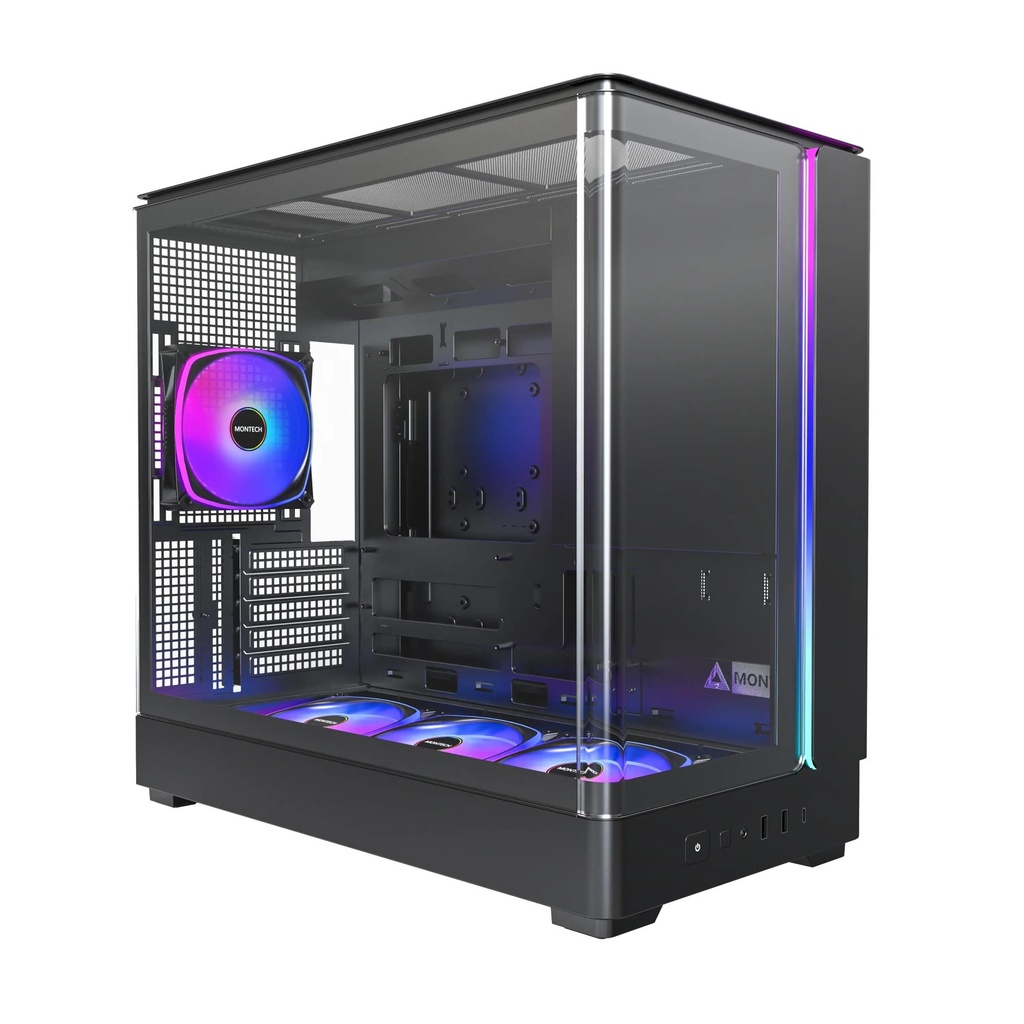 MONTECH micro ATX/Mini-ITX Black Midi Tower PC KING 15 PRO KING15PRO(B)