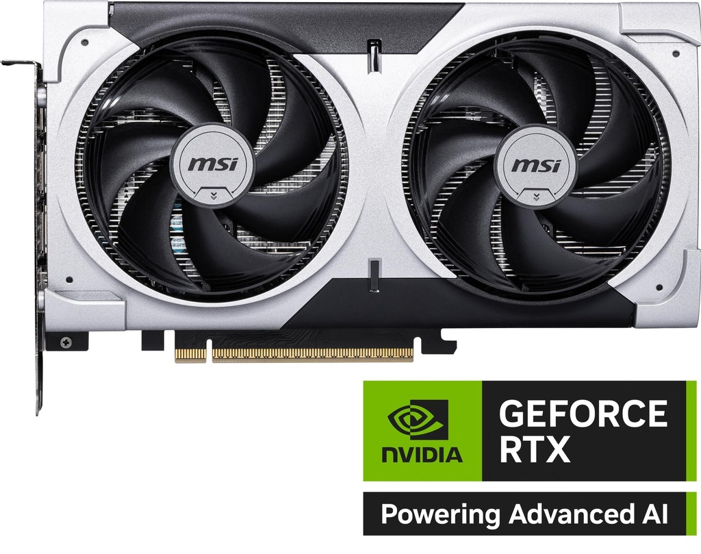 MSI NVIDIA GeForce RTX 5060 Ti 8 GB GDDR7 128 bit PCIE 5.0 16x Dual Slot Fansink 1xHDMI 3xDisplayPort 5060TI8GVENTUS2XOC