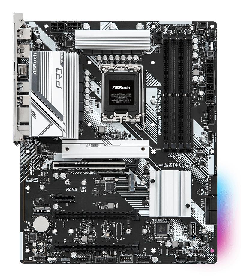 ASROCK Intel B760 Express LGA1700 ATX Memory DDR5 Memory slots 4 1xPCI-Express 3.0 1x 1xPCI-Express 3.0 16x 1xPCI-Expres