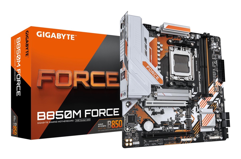 GIGABYTE AMD B850 Socket AM5 micro ATX RAM DDR5-SDRAM 2xSlots 3xNumber of M.2 (M) slots B850M FORCE (Rev. 1.2) B850MFORC
