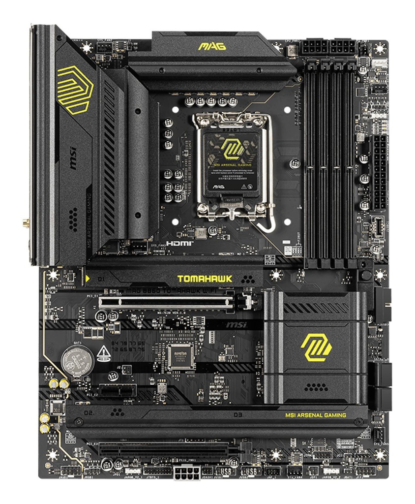 MSI Intel B860 Express LGA1851 ATX Memory DDR5 Memory slots 4 1xPCI-Express 4.0 1x 1xPCI-Express 4.0 4x 1xPCI-Express 5.
