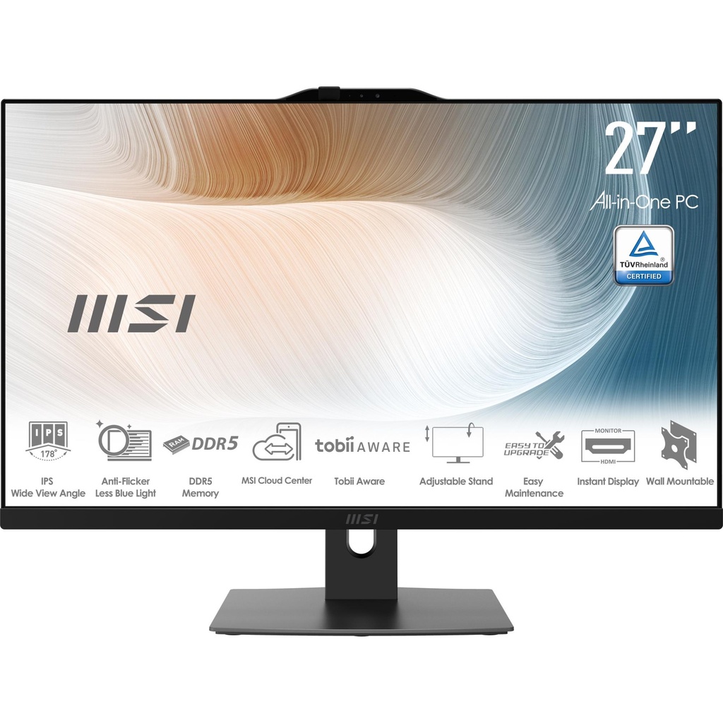 MSI CPU Intel Intel Core 5 Intel Core 5 120U RAM 16 GB DDR5-SDRAM Screen 27 " 1920 x 1080 pixels Storage 512 GB SSDs 512