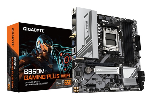 [B650M GAMING PLUS WF 1.3] GIGABYTE AMD B650 Socket AM5 micro ATX RAM DDR5-SDRAM 4xSlots Wi-Fi Yes Bluetooth Yes 2xNumber of M.2 (M) slots B650M GA