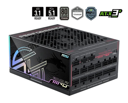 [MPG AI1300TS PCIE5] MSI MPG Ai1300TS PCIE5 ATX PC 100 - 240 V 1300 W MPGAI1300TSPCIE5