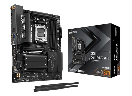 [X870 CHALLENGER WIFI] ASROCK AMD X870 Socket AM5 ATX RAM DDR5-SDRAM 4xSlots Wi-Fi Yes Bluetooth Yes 1xNumber of M.2 (M) slots X870CHALLENGERWI