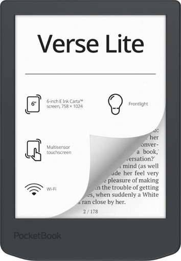 [PB619-T-WW] POCKETBOOK Verse Lite 619 6' 6" 1024x758 1xUSB-C Wireless LAN Grey PB619-T-WW