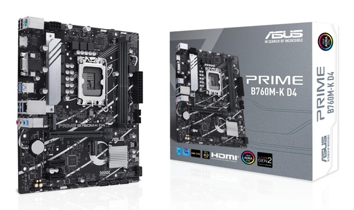 [PRIMEB760M-KD4] ASUS Intel B760 Express LGA1700 Micro-ATX Memory DDR4 Memory slots 2 2xPCI-Express 4.0 1x 1xPCI-Express 4.0 16x 2xM.2 1x
