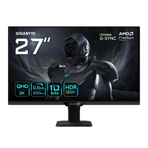 [G27Q20T EK] GIGABYTE 27 " 2560 x 1440 pixels Quad HD Native aspect ratio 16:9 LED Flat G27Q20TEK