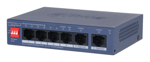 [CS4006-4GT-36] DAHUA CS4006-4GT-36 Switch type Managed Switch layer L2 Form factor Desktop/Wall-Mounting 4xRJ-45 ports RJ-45 Ports Type