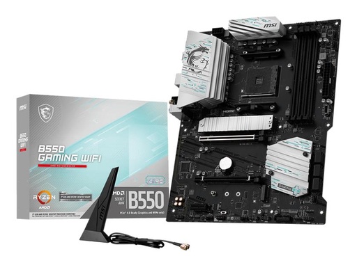 [B550 GAMING WIFI] MSI AMD B550 Socket AM4 ATX RAM DDR4-SDRAM 4xSlots Wi-Fi Yes Bluetooth Yes 2xNumber of M.2 (M) slots B550GAMINGWIFI
