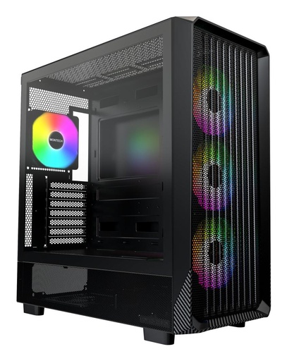 [X5 (B)] MONTECH X5 MidiTower Case product features Transparent panel Not included Colour Black X5(B)