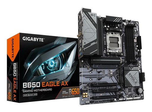 [B650 EAGLE AX 1.2] GIGABYTE AMD B650 Socket AM5 ATX RAM DDR5-SDRAM 4xSlots Wi-Fi Yes Bluetooth Yes 3xNumber of M.2 (M) slots GIGABYTE B650 