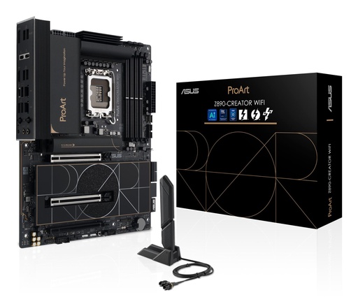 [PROART Z890-CREATOR WIFI] ASUS Intel Z890 LGA1851 ATX Memory DDR5 Memory slots 4 1xPCI-Express 4.0 16x 2xPCI-Express 5.0 16x 5xM.2 1xHDMI 1xDispla