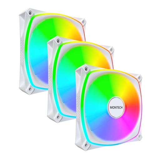 [RX120 PRO WHITE 3 IN 1] CASE FAN 120MM/RX120 PRO WHITE 3 IN 1 MONTECH