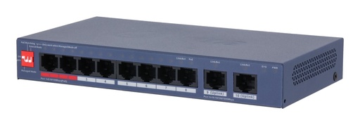[CS4010-8ET2GT-110] DAHUA DH-CS4010-8ET2GT-110 Switch layer L2 8xRJ-45 ports RJ-45 Ports Type Fast Ethernet (10/100) 2xGigabit Ethernet (cop