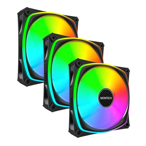 [RX120 PRO BLACK 3 IN 1] CASE FAN 120MM/RX120 PRO BLACK 3 IN 1 MONTECH