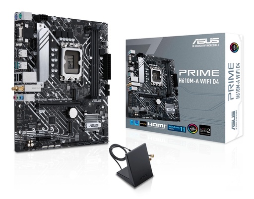 [PRIMEH610M-AWIFID4] ASUS Intel H610 LGA1700 Micro-ATX Memory DDR4 Memory slots 2 1xPCI-Express 3.0 1x 1xPCI-Express 4.0 16x 2xM.2 1x15pin D-