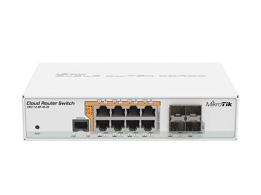 [CRS112-8P-4S-IN] NET ROUTER/SWITCH 8PORT 1000M/4SFP CRS112-8P-4S-IN MIKROTIK