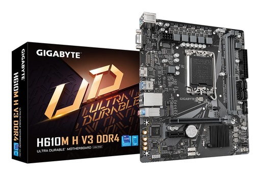 [H610M H V3 DDR4] GIGABYTE Intel H610 LGA1700 Micro-ATX Memory DDR4 Memory slots 2 1xPCI-Express 3.0 1x 1xPCI-Express 4.0 16x 1xM.2 1x15pi