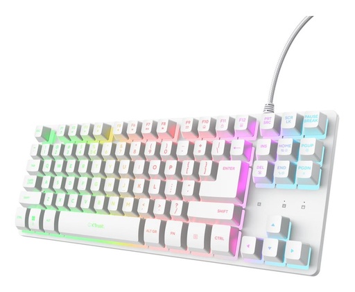 [25894] KEYBOARD USB GXT 833W THADO/TKL ENG WHITE 25894 TRUST