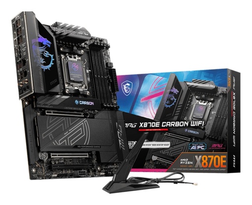[MPG X870E CARBON WIFI] MSI AMD X870E SAM5 ATX Memory DDR5 Memory slots 4 3xPCI-Express 16x 1xPCI-Express 4.0 4x 1xPCI-Express 5.0 4x 1xPCI-Expr
