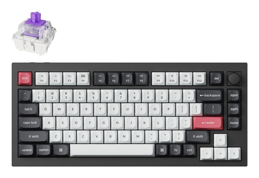 [Q1H-M1] KEYBOARD WRL Q1 HE RGB/CARBON BLACK Q1H-M1 KEYCHRON