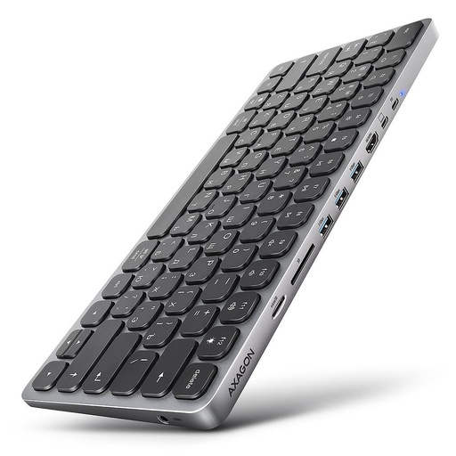 [HMC-KB-CRL] KEYBOARD + I/O HUB 9IN1/0.6M HMC-KB-CRL AXAGON