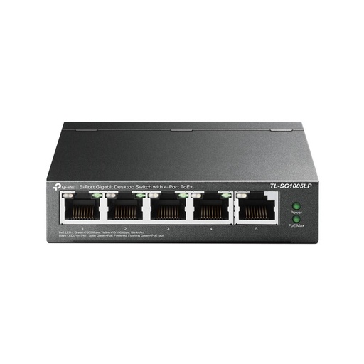 [TL-SG1005LP] TP-LINK Desktop/pedestal 5x10Base-T / 100Base-TX / 1000Base-T PoE ports 1 TL-SG1005LP