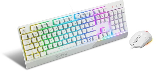 [VIGORGK30COMBOWHITEUS] KEYBOARD +MOUSE/VIGOR GK30 COMBO WHITE US MSI
