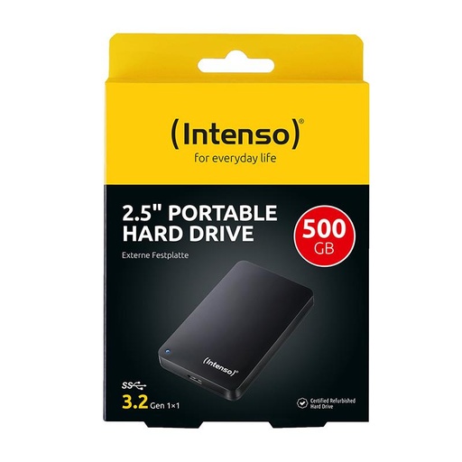 [6021530] INTENSO 500GB USB 3.0 Colour Black 6021530