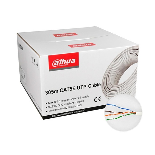 [DH-PFM920I-5EUN] CABLE CAT5E UTP 305M WHITE/PFM920I-5EUN DAHUA