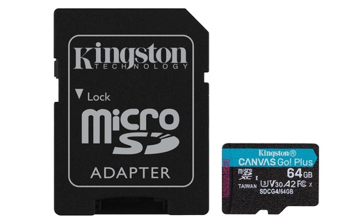 [SDCG4/64GB] MEMORY MICRO SDXC 64GB UHS-I/W/ADAPTER SDCG4/64GB KINGSTON