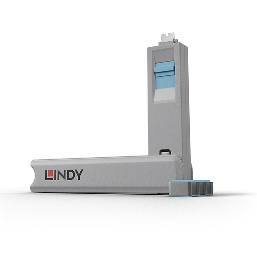 [40465] USB PORT BLOCKER 4PACK/BLUE 40465 LINDY